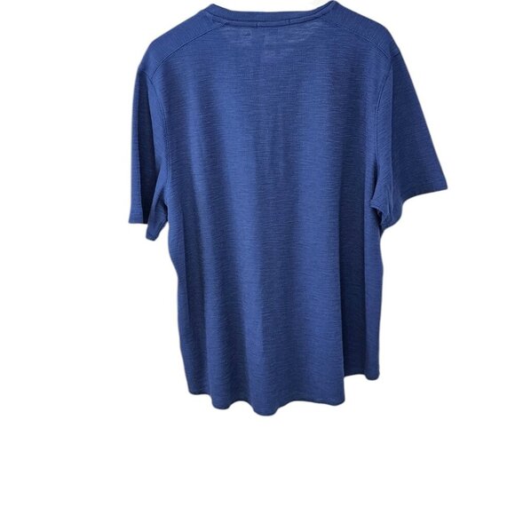 IKE Behar Mens Short Sleeve Crew Neck Henley Shirt, Blue, Size XL, NWT - Picture 2 of 7